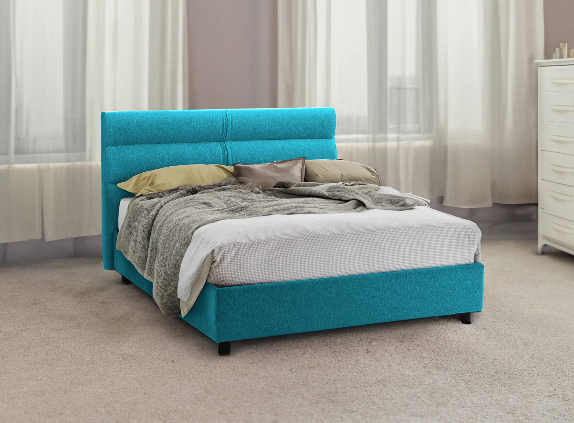 Letto singolo Brenta, Adatto a materasso Cm 80x200,<Dmora Cheap