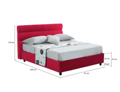 Letto singolo Brenta, Adatto a materasso Cm 80x200,<Dmora Discount