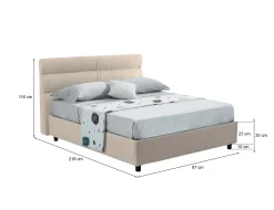 Letto singolo Brez, Adatto a materasso Cm 80x190,<Dmora Clearance