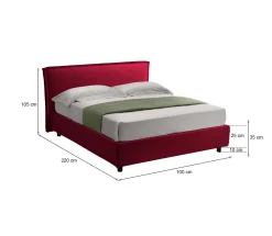 Letto singolo Bruino, Adatto a materasso Cm 80x200,<Dmora Sale