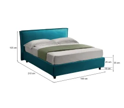 Letto singolo Brusson, Adatto a materasso Cm 80x190,<Dmora Cheap