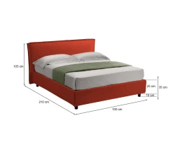 Letto singolo Brusson, Adatto a materasso Cm 80x190,<Dmora Clearance