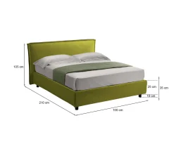 Letto singolo Brusson, Adatto a materasso Cm 80x190,<Dmora Flash Sale