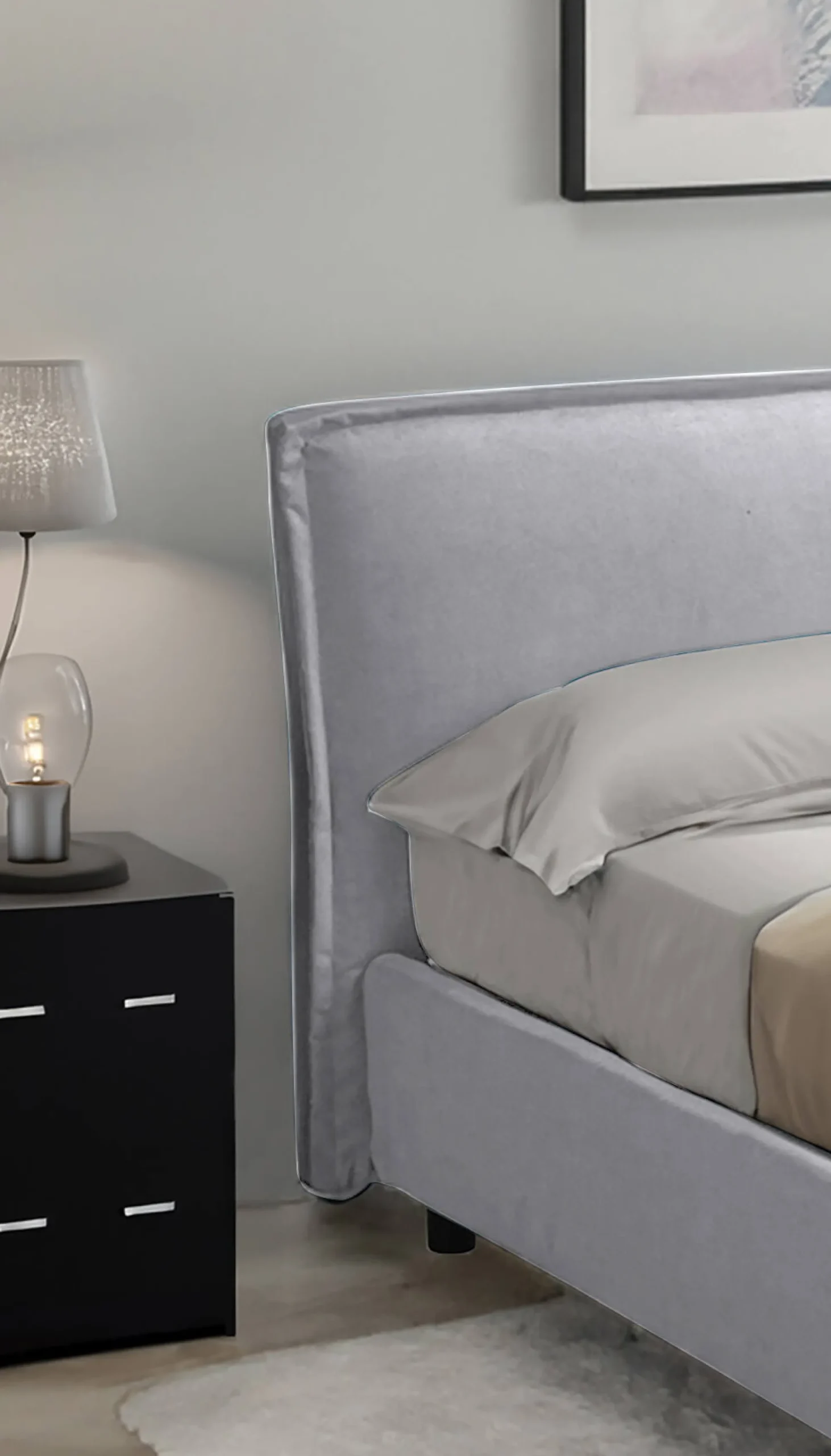 Letto singolo Brusson, Adatto a materasso Cm 80x190,<Dmora Cheap