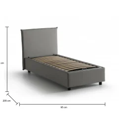 Letto singolo Dapuzz, adatto per materasso Cm 80x190,<Dmora Best