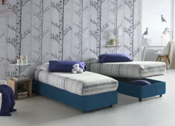 Letto singolo Dmeol, con materasso Cm 90x190 incluso,<Dmora Clearance
