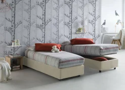 Letto singolo Dmorier, con materasso Cm 90x200 incluso,<Dmora Clearance