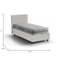 Letto singolo Domnitor, con materasso Cm 80x200 incluso,<Dmora Hot