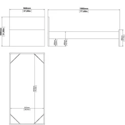 Letto singolo Dsiqueir, 197x96 h80 cm,<Dmora Discount