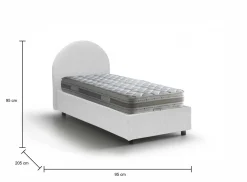 Letto singolo Egle, con materasso Cm 80x190 incluso,<Dmora Flash Sale
