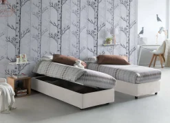 Letto singolo Ermanna, con materasso Cm 80x190 incluso,<Dmora Outlet