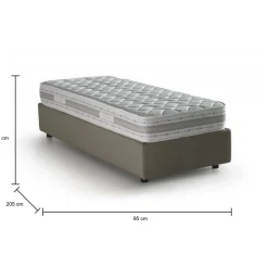 Letto singolo Ermanna, con materasso Cm 80x190 incluso,<Dmora Discount