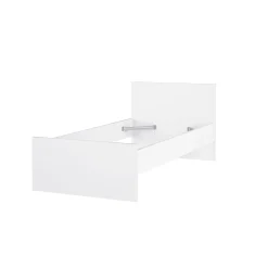 Letto singolo Fanny, Sommier per camera da letto, Giroletto per stanza, Struttura porta materasso, 96x197 h80 cm, Bianco<Dmora Clearance