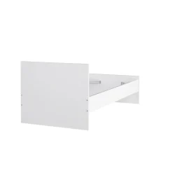 Letto singolo Fanny, Sommier per camera da letto, Giroletto per stanza, Struttura porta materasso, 96x197 h80 cm, Bianco<Dmora Clearance