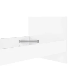 Letto singolo Fanny, Sommier per camera da letto, Giroletto per stanza, Struttura porta materasso, 96x197 h80 cm, Bianco<Dmora Clearance
