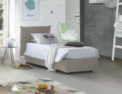 Letto singolo Ippolito, adatto per materasso Cm 80x190,<Dmora Clearance