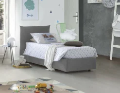Letto singolo Ippolito, adatto per materasso Cm 80x190,<Dmora Flash Sale