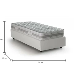 Letto singolo Nantine, con materasso Cm 90x190 incluso,<Dmora Discount