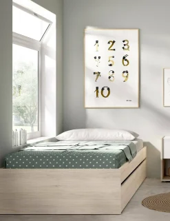 Letto singolo Neki, 96x195 h40 cm,<Dmora Fashion