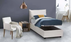 Letto singolo Perpetue, adatto per materasso Cm 80x200,<Dmora Best