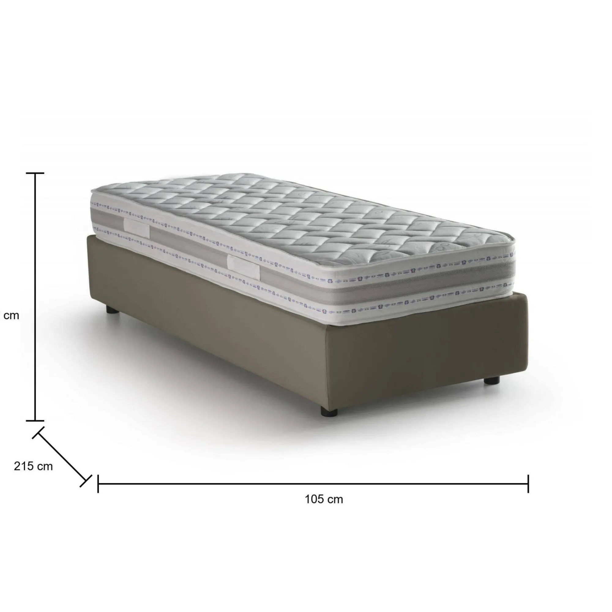 Letto singolo Richilde, con materasso Cm 90x200 incluso,<Dmora Flash Sale