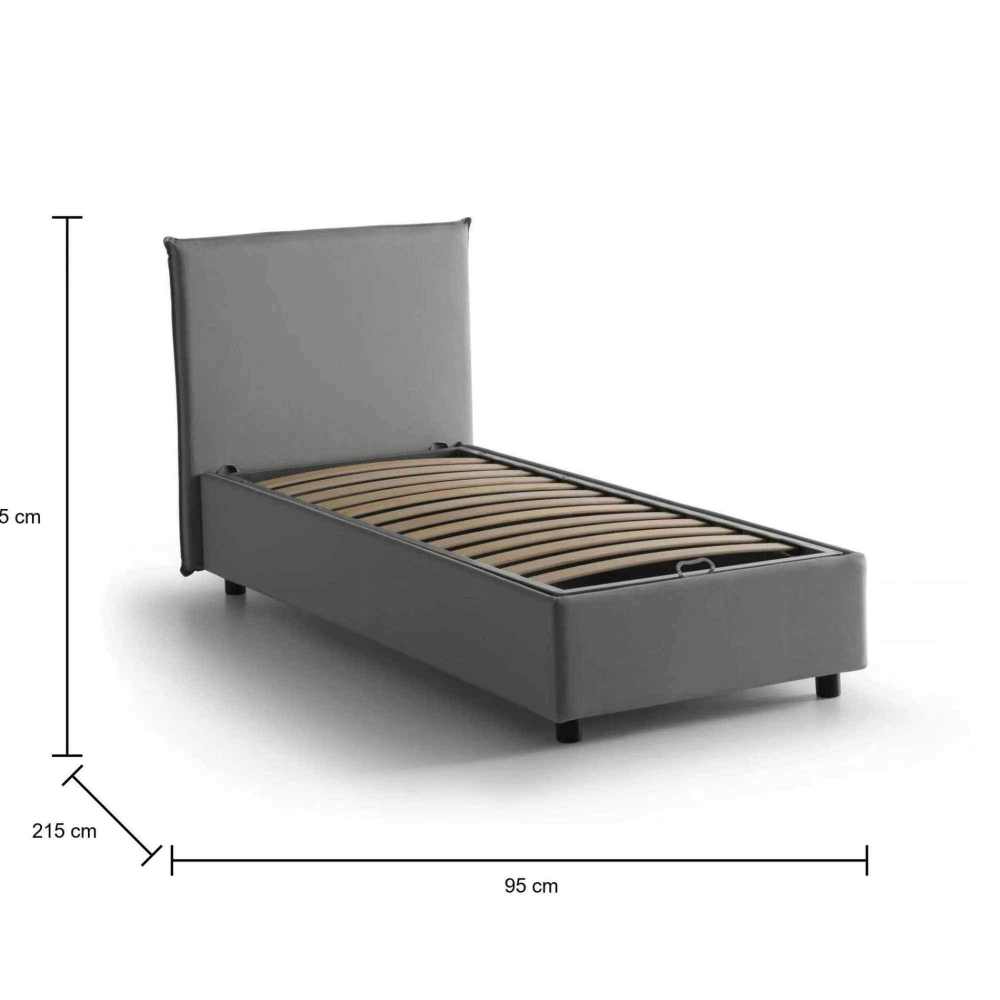 Letto singolo Shana, adatto per materasso Cm 80x200,<Dmora Best Sale