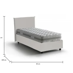 Letto singolo Tashkent, con materasso Cm 80x190 incluso,<Dmora Best Sale