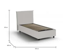Letto singolo UmmHakim, adatto per materasso Cm 90x190,<Dmora Best Sale
