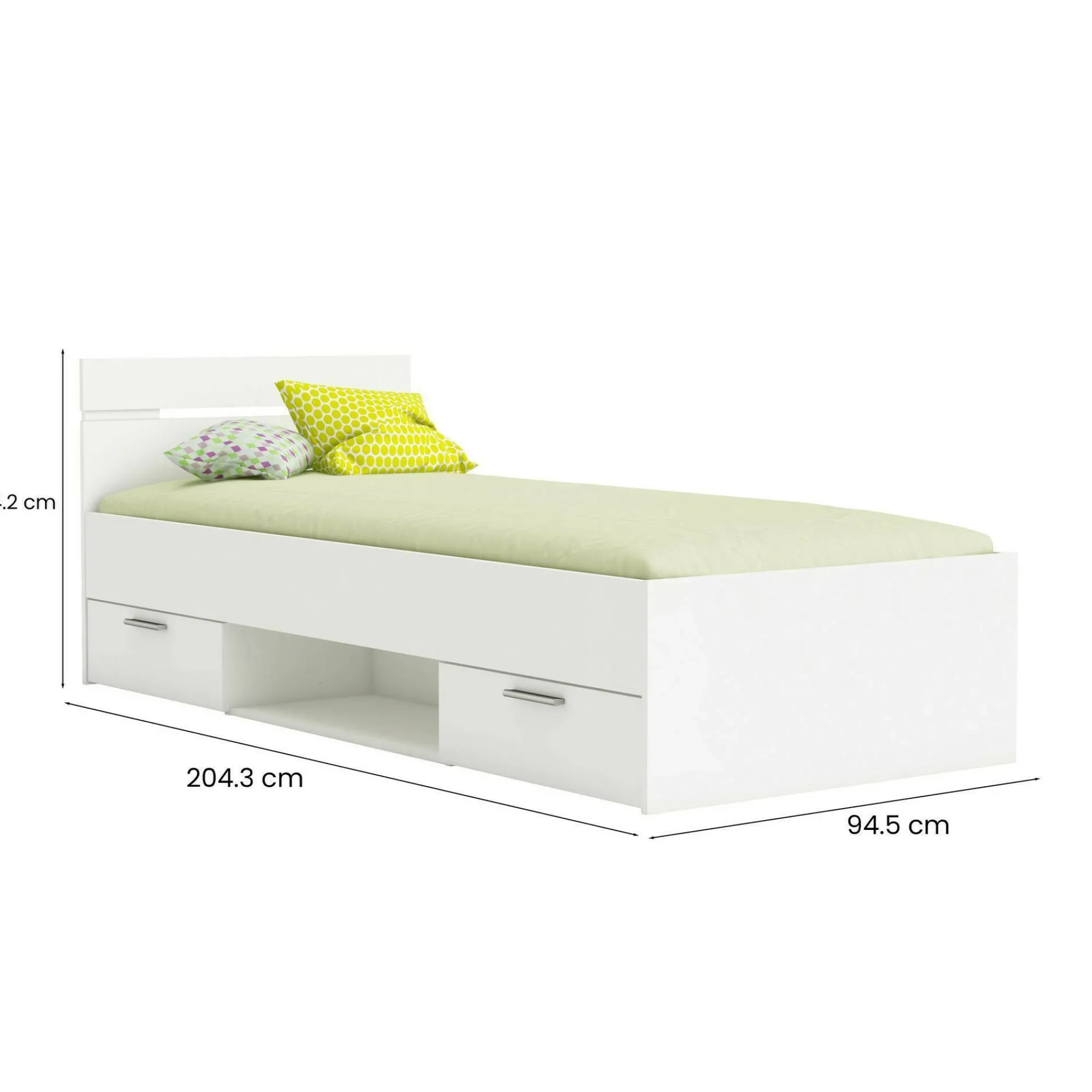 Letto singolo Zone, 200x90 h74 cm,<Dmora New