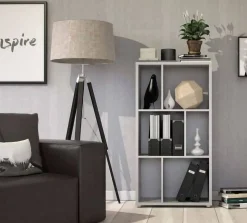Libreria a due ripiani con scomparti, colore , cm 61 x 117 x 33<Dmora Outlet