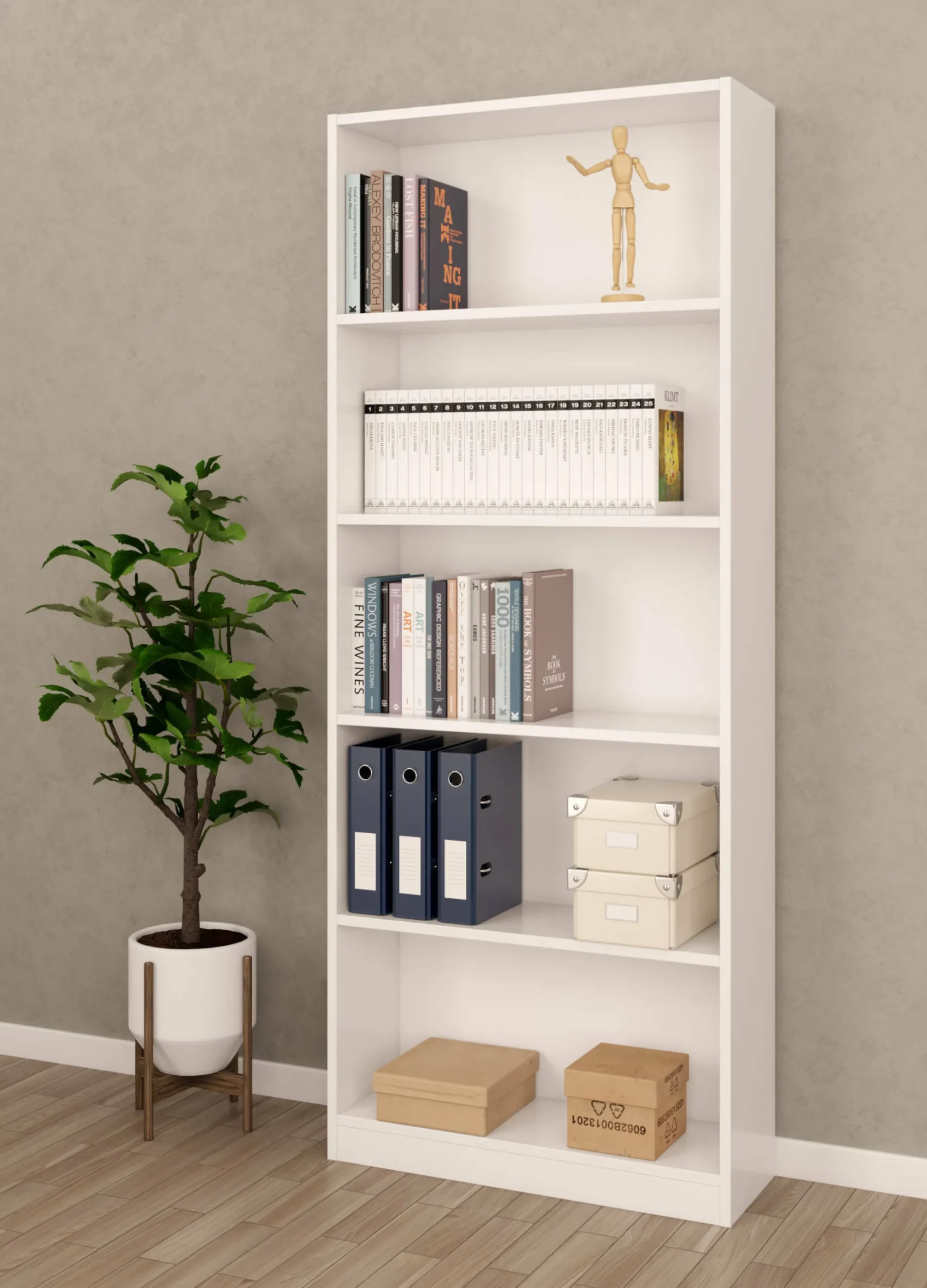 Libreria Abla, 80x28h201 cm,<Dmora Sale
