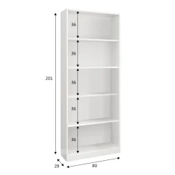 Libreria Abla, 80x28h201 cm,<Dmora Sale