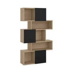 Libreria Acetosella, 32x96 h166 cm, Rovere e Nero<Dmora Cheap