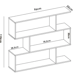 Libreria Acsidol, 110x25h96 cm,<Dmora Shop