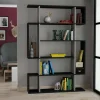Libreria Agamermis, 110x26h161 cm, Antracite e Beige<Dmora Cheap
