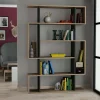 Libreria Agamermis, 110x26h161 cm, Quercia e Antracite<Dmora Flash Sale