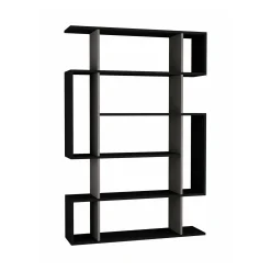 Libreria Agamermis, 110x26h161 cm, Antracite e Beige<Dmora Cheap