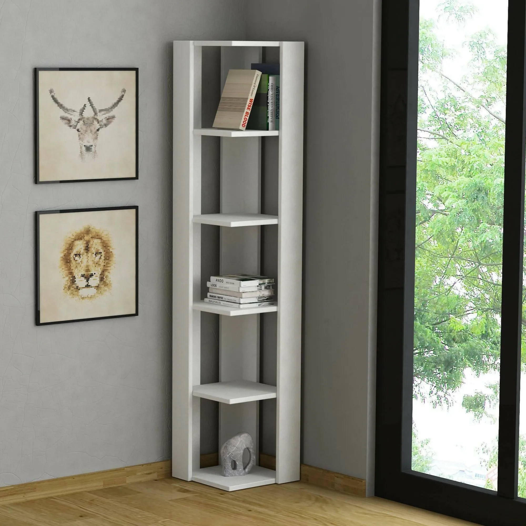 Libreria Akash, 34x34 h161 cm,<Dmora Best Sale