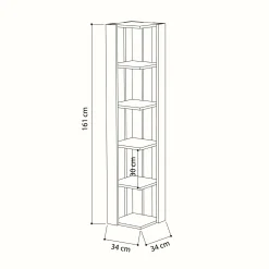 Libreria Akash, 34x34 h161 cm,<Dmora Best Sale