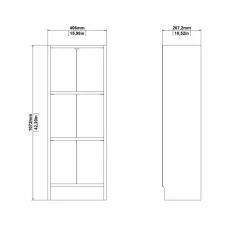 Libreria Alcesti, 41x27 h107 cm,<Dmora Fashion