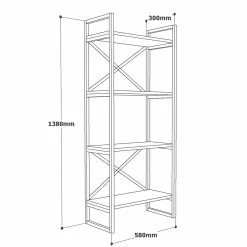 Libreria Allium, 58x30 h138 cm,<Dmora Online