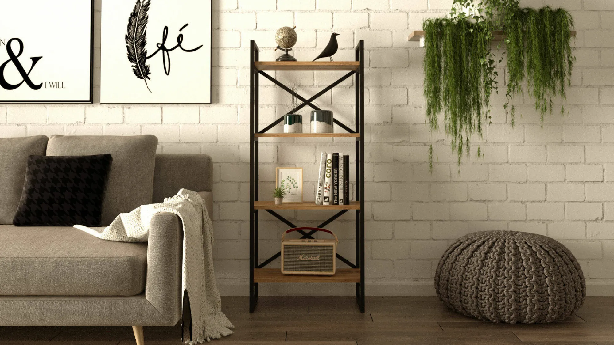 Libreria Allium, 58x30 h138 cm,<Dmora Online