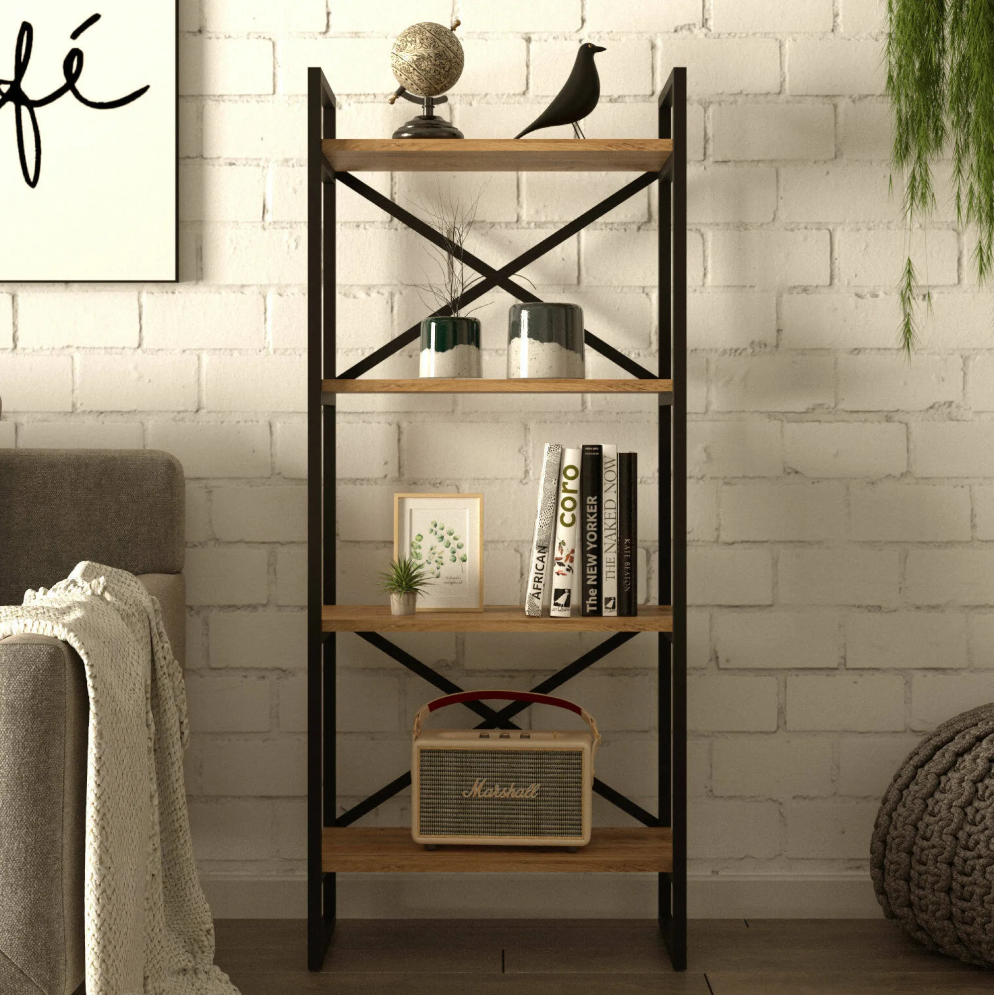 Libreria Allium, 58x30 h138 cm,<Dmora Online