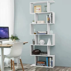 Libreria Alowha, cm 80x25h192,<Dmora Cheap