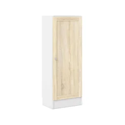 Libreria Amedee, 28x41 h107 cm, Bianco e Quercia<Dmora Shop