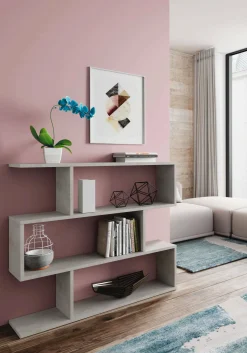 Libreria Amerigo, 110x24h97 cm, Grigio<Dmora Fashion