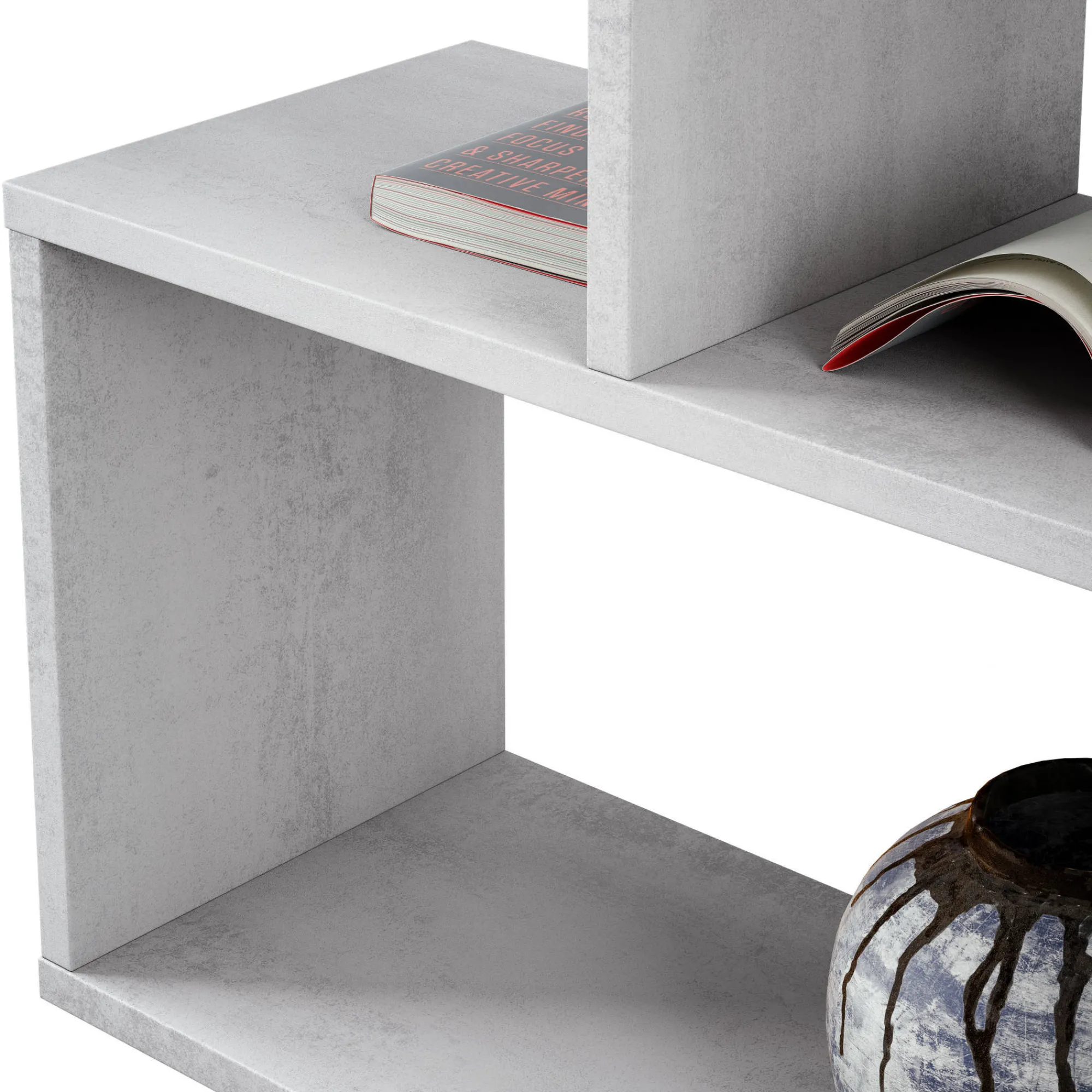 Libreria Amerigo, 110x24h97 cm, Grigio<Dmora Fashion
