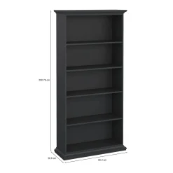 Libreria Aragon, 37x96 h201 cm,<Dmora Outlet