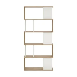 Libreria Arg, 80x30 h174 cm, Rovere e Bianco<Dmora Flash Sale