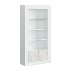 Libreria Arinius, 94x35h181 cm, Bianco<Dmora Best